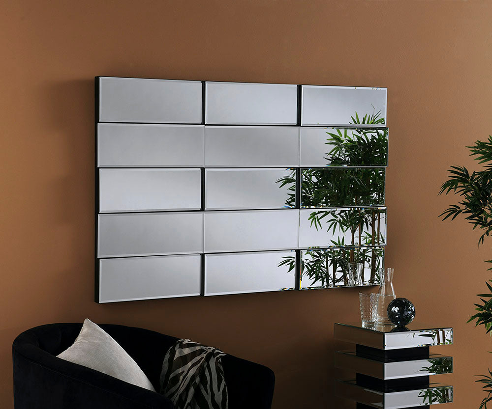 Overlapping Rectangle Panel Wall Mirror