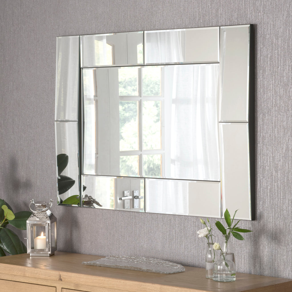 Panelled Sided Art Deco Wall Mirror