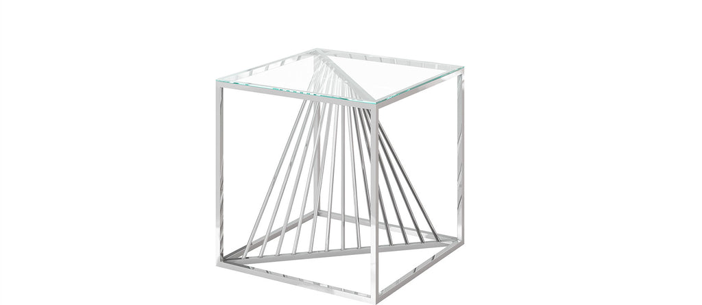 Abstract Glass Side Table