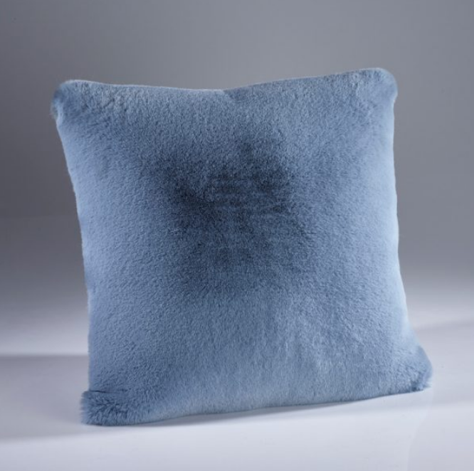 Light blue fur sales pillow