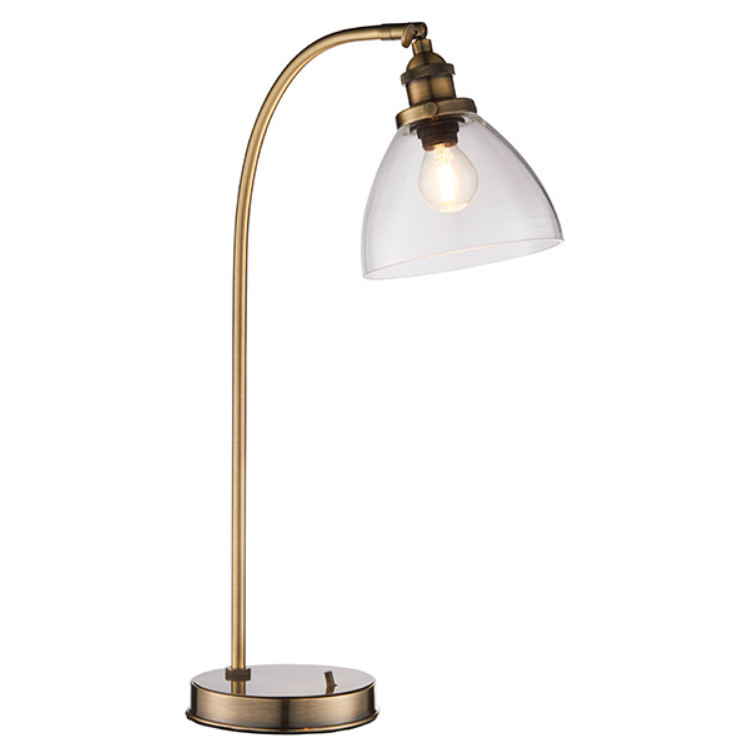 Table Lamp with Glass Shade (Different Finishes)