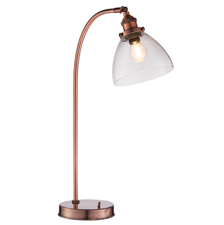 Table Lamp with Glass Shade (Different Finishes)