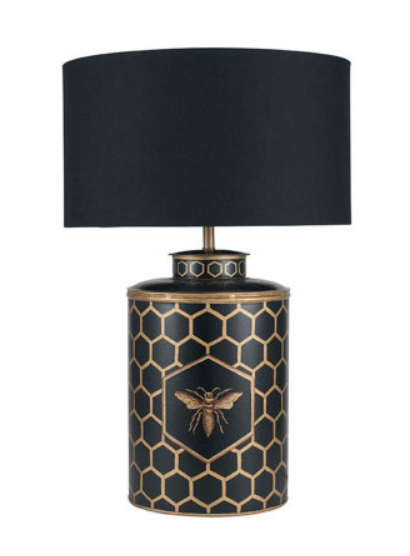 Black Honeycomb Table Lamp