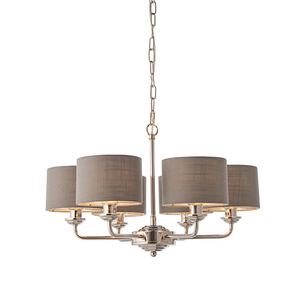 Charcoal 6 Light and Shade Ceiling Lamp