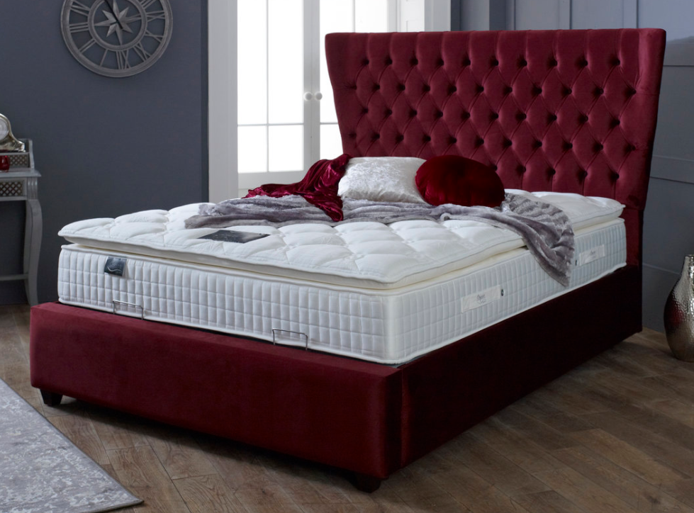 Nixon Red Velvet Bed