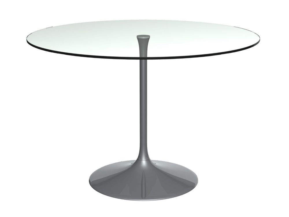 Swan Metal Base Large Dining Table