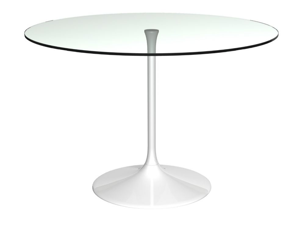 Swan Metal Base Large Dining Table