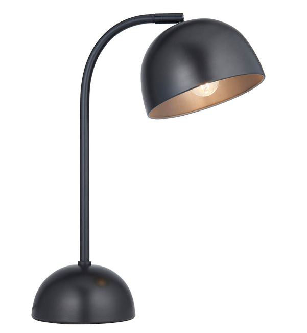 Matt Black Domed Table Lamp