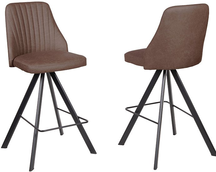 August Swivel Counter Stool (Light Grey, Dark Grey or Brown)