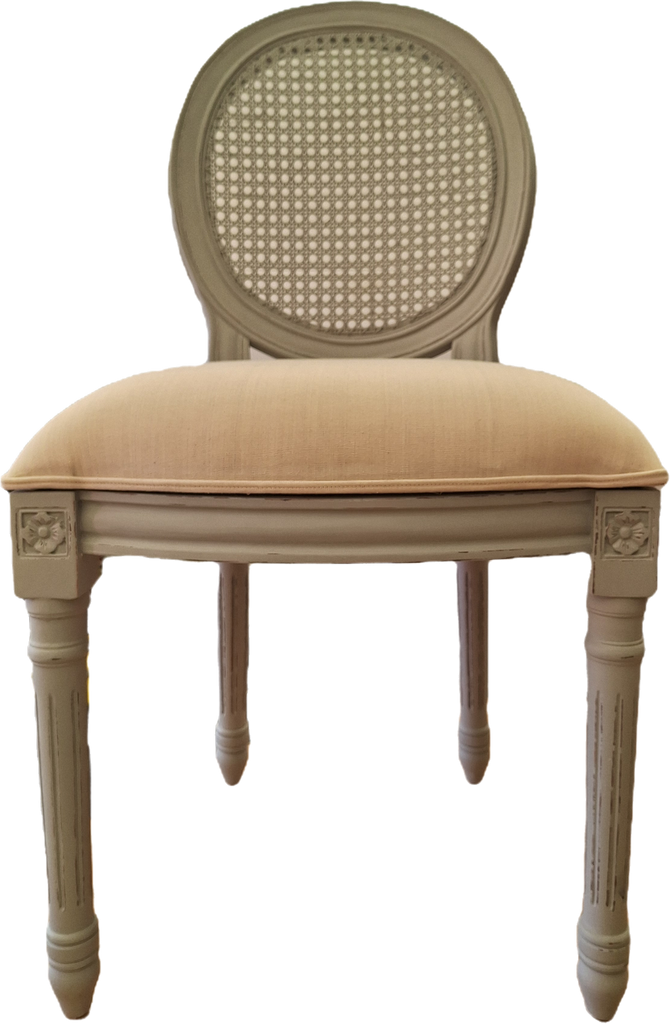 Set of 6 Grey Bergere Chairs