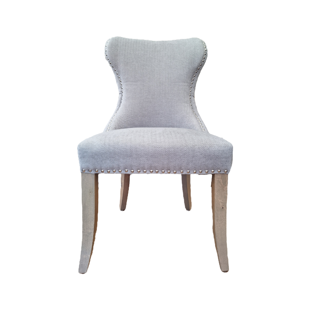 Studded Upholstered Dining Chair - Oatmeal