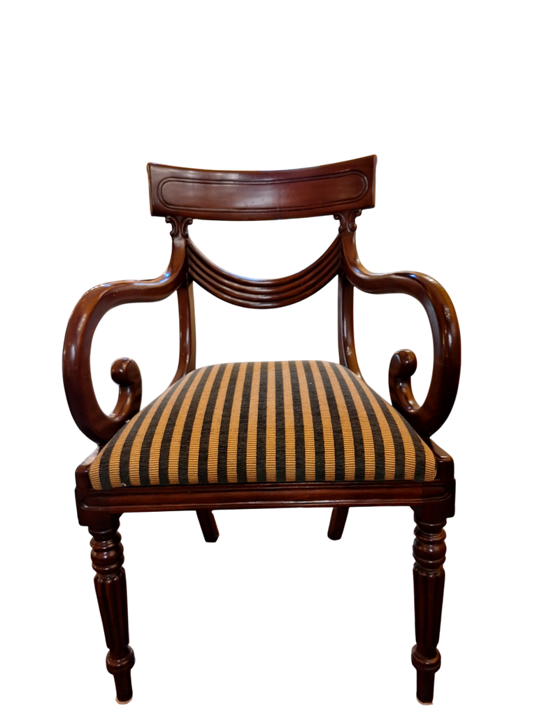 Set of 8 Mahogany Drape Back Chairs