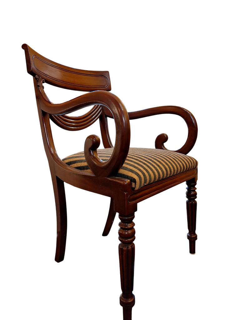 Set of 8 Mahogany Drape Back Chairs