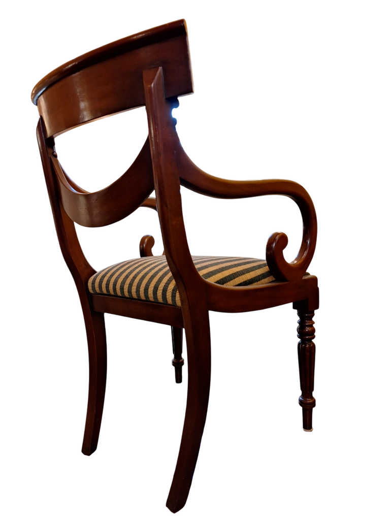 Set of 8 Mahogany Drape Back Chairs