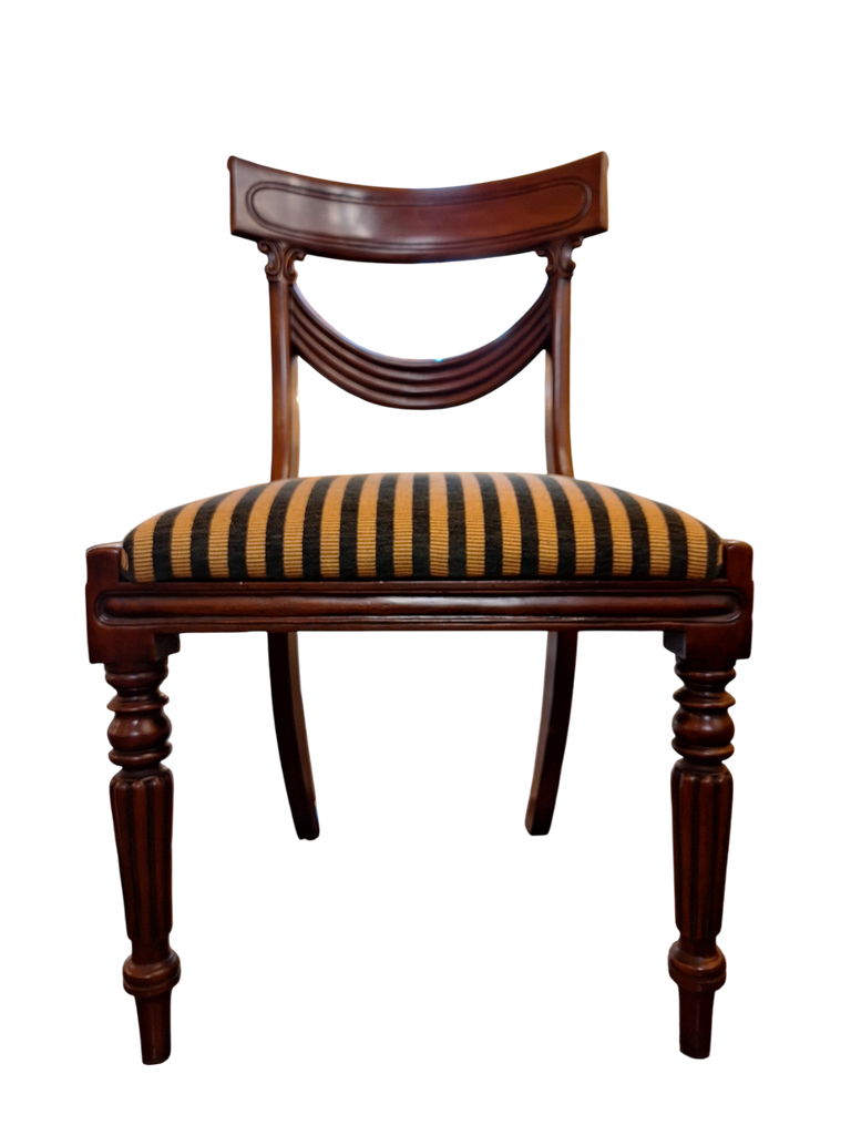 Set of 8 Mahogany Drape Back Chairs