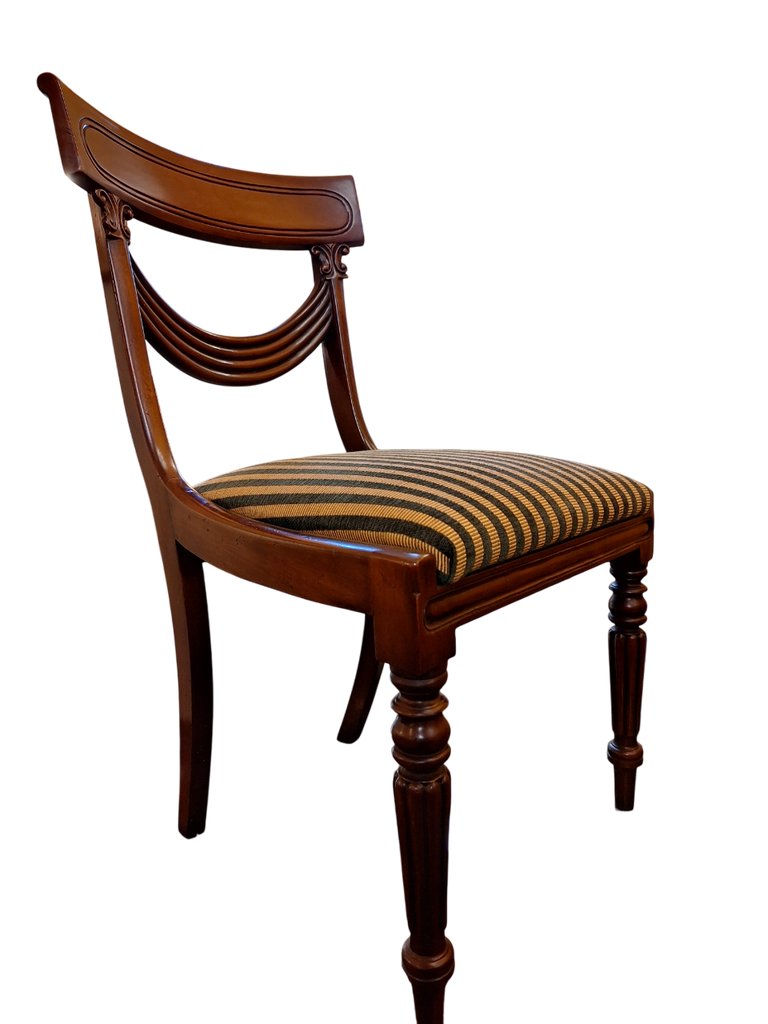 Set of 8 Mahogany Drape Back Chairs