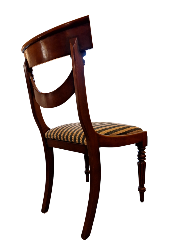 Set of 8 Mahogany Drape Back Chairs