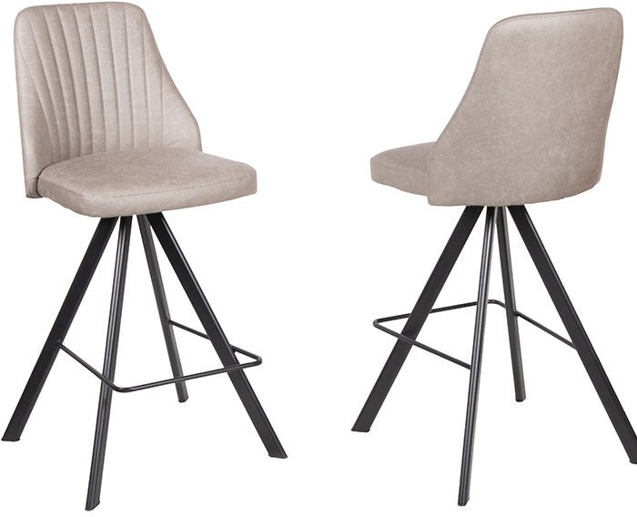 August Swivel Counter Stool (Light Grey, Dark Grey or Brown)