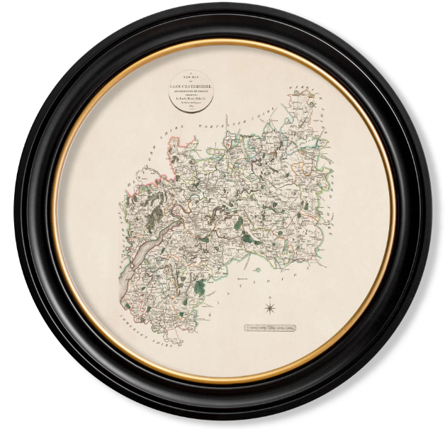 County Maps of England - Round