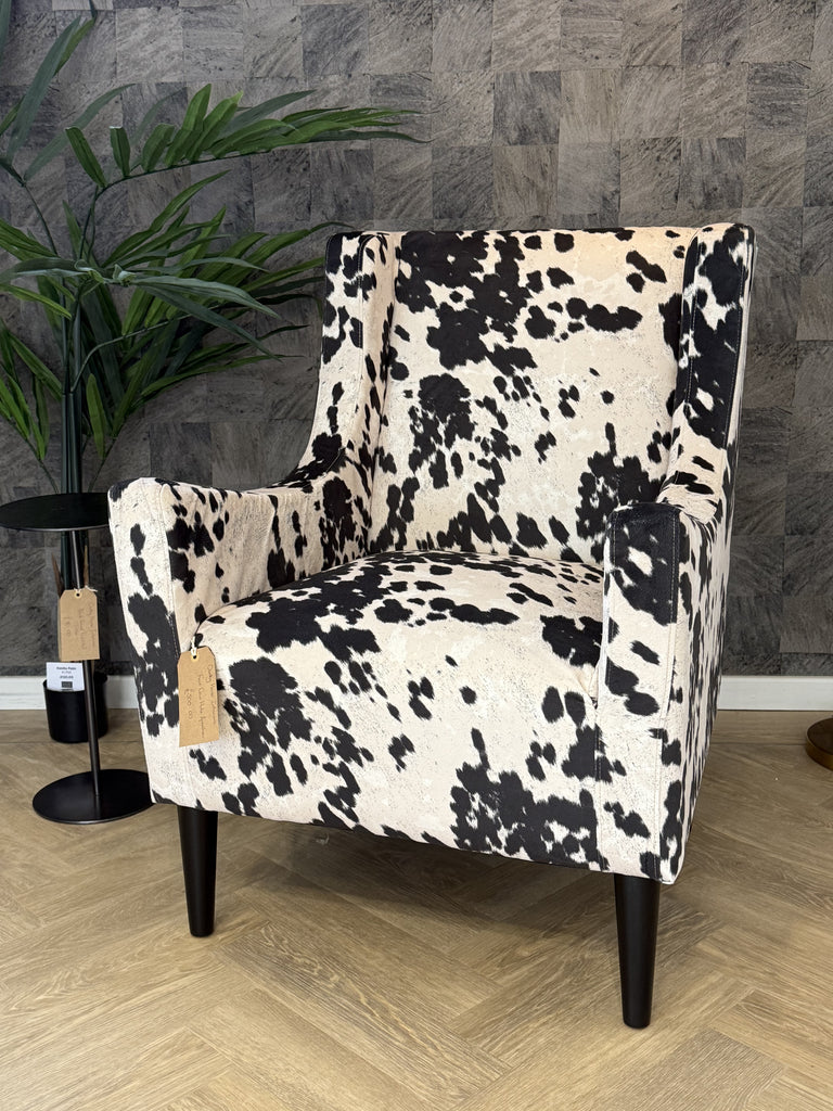 Faux Cow Hide Armchair