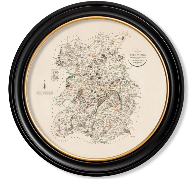 County Maps of England - Round
