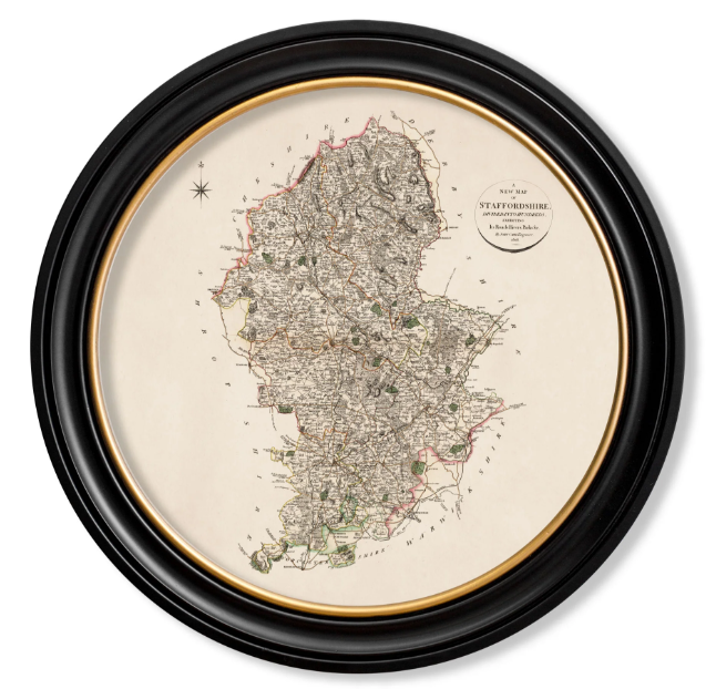 County Maps of England - Round