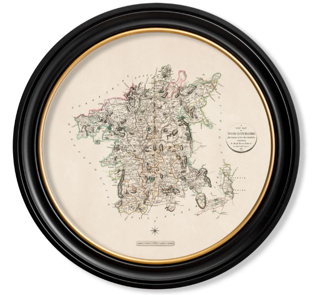County Maps of England - Round