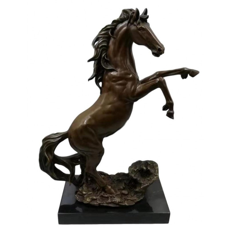 Bronze sculpture of a rearing Horse