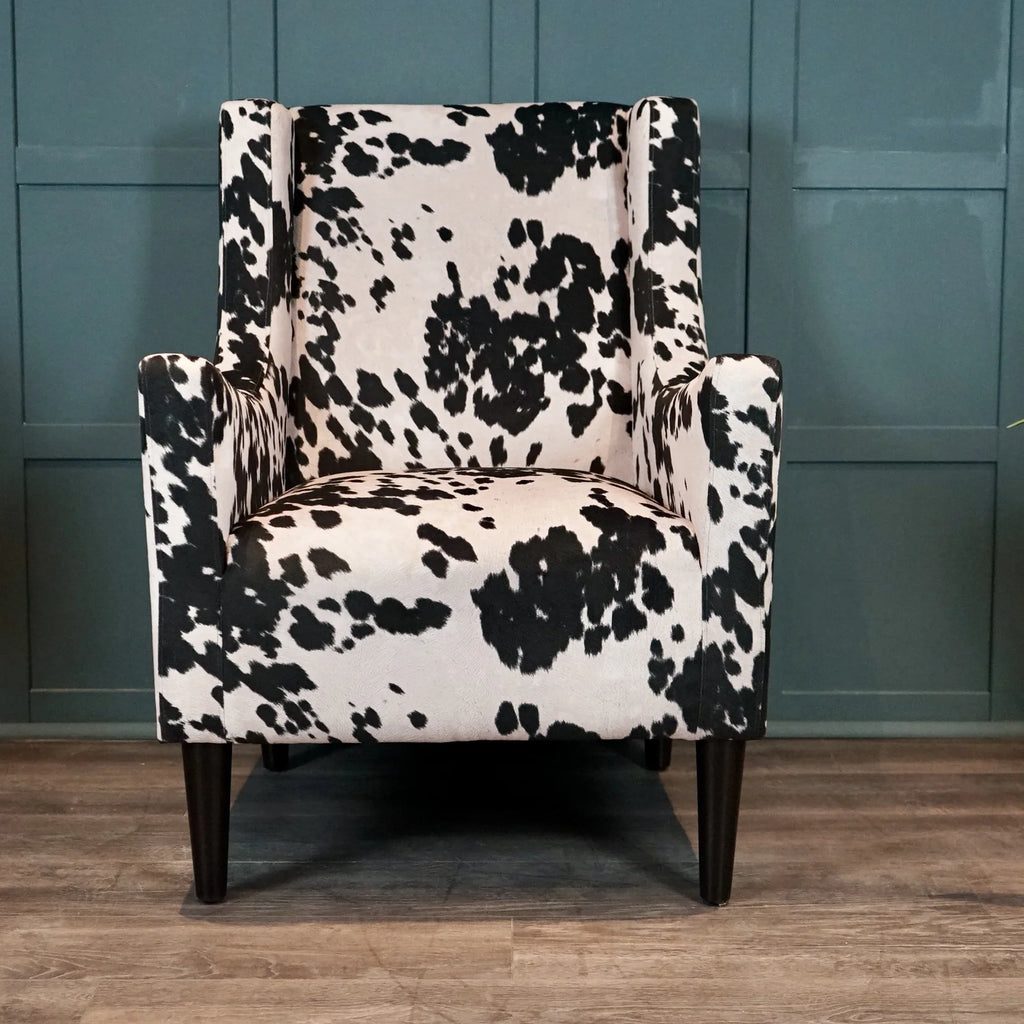 Faux Cow Hide Armchair
