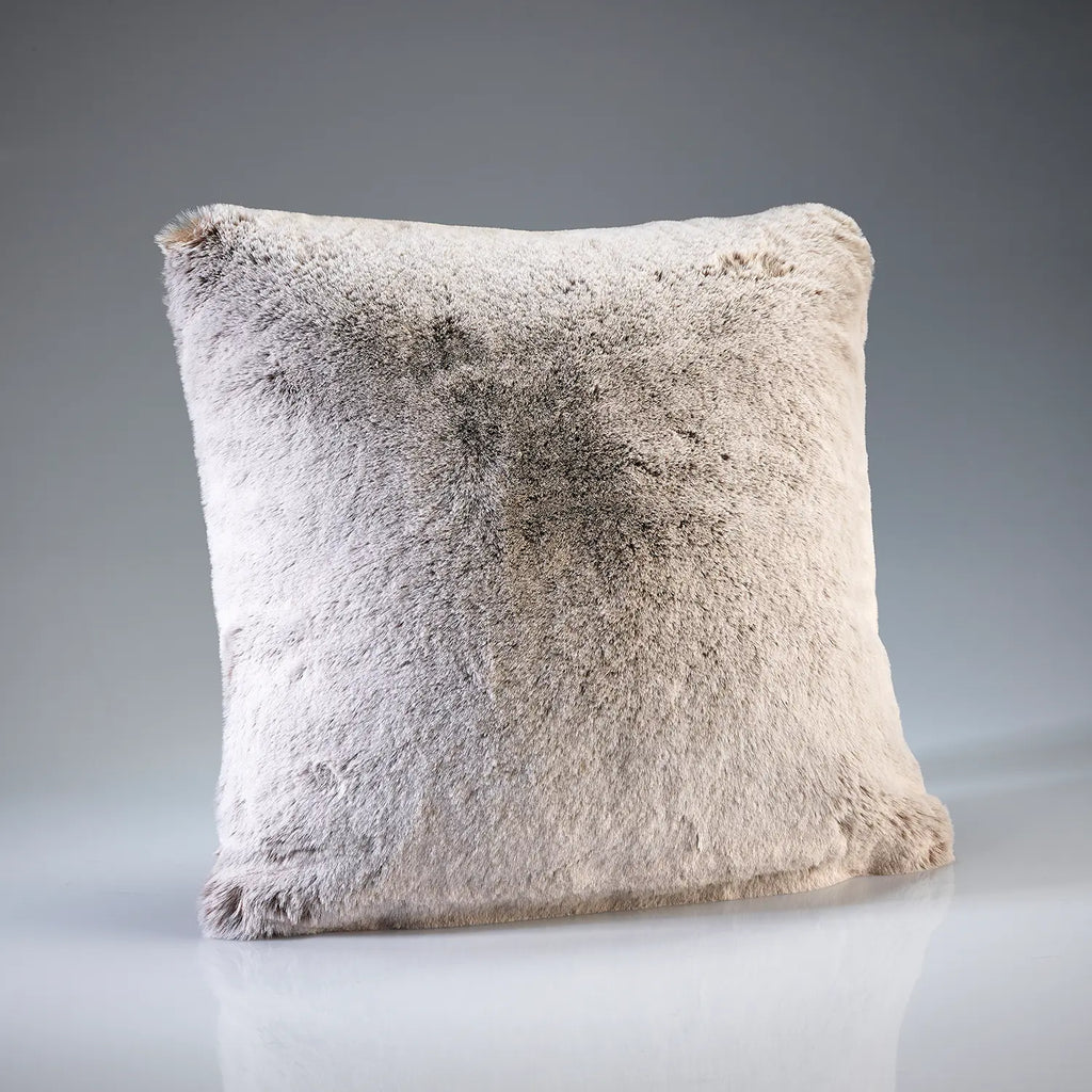 Frosted Light Brown Faux Fur Cushion