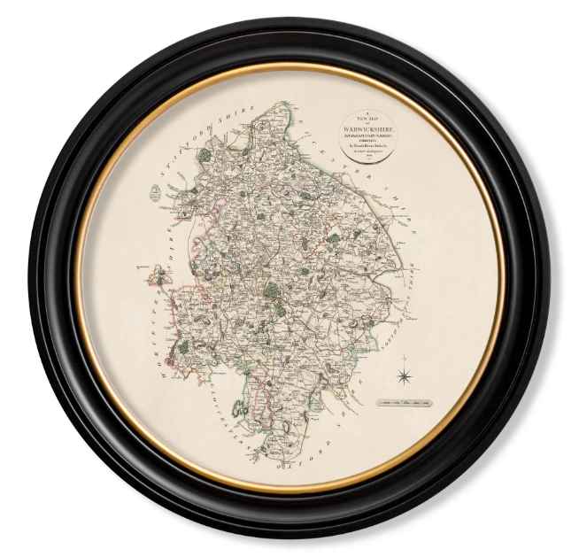 County Maps of England - Round