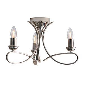 Nickel 3 Light Semi Flush