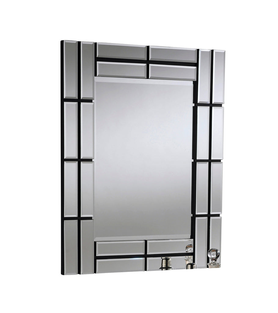 Pattered Square Frame Art Deco Wall Mirror