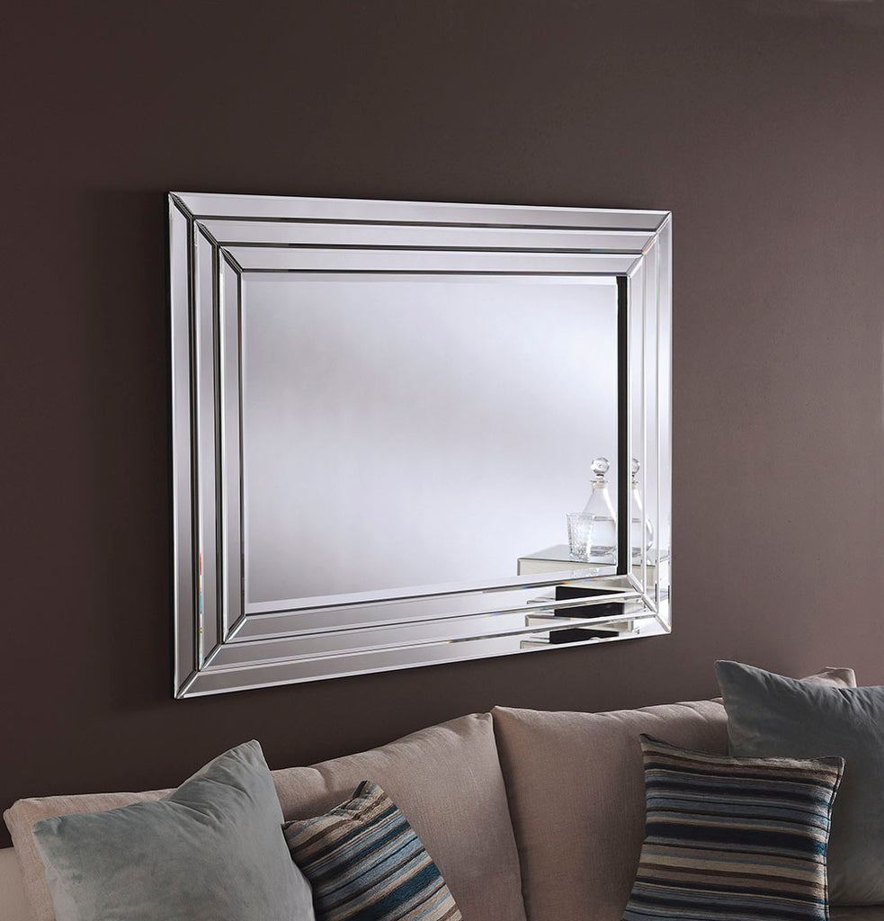 Striped Frame Wall Mirror