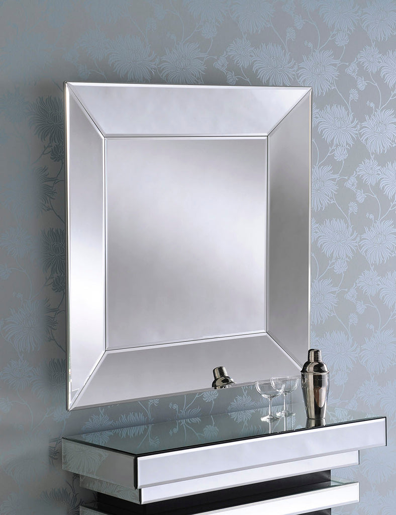 Square Bevelled Wall Mirror