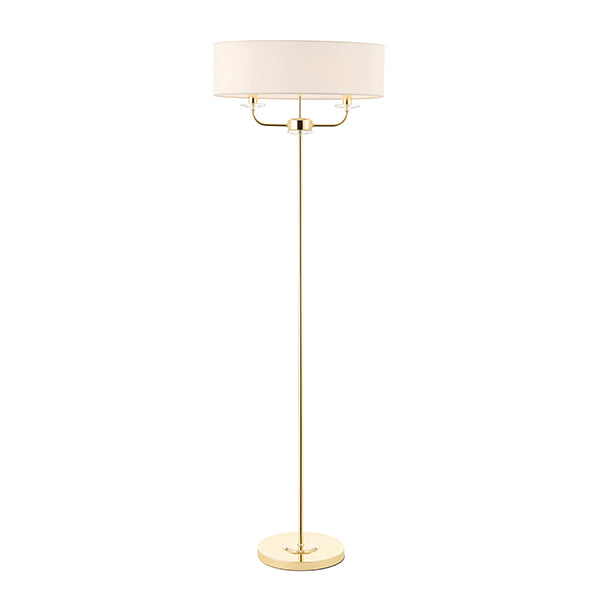 Brass 2 Light Floor Lamp