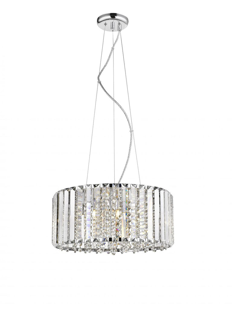 Dyer Crystal Chrome Round Ceiling Lamp