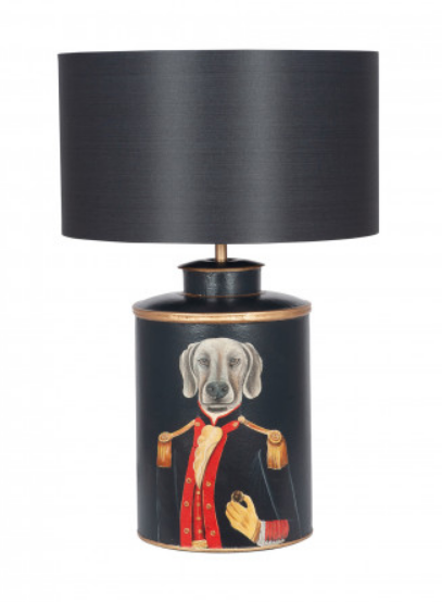 Painted Weimaraner Table Lamp