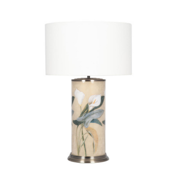 Arum Lily Large Cylinder Table Lamp