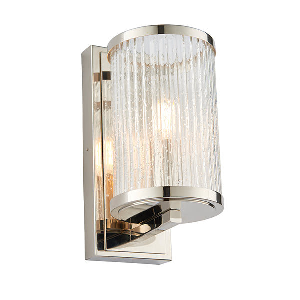 Cylinder Ribbed Glass Wall Light