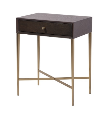 1 Drawer Chocolate Side Table