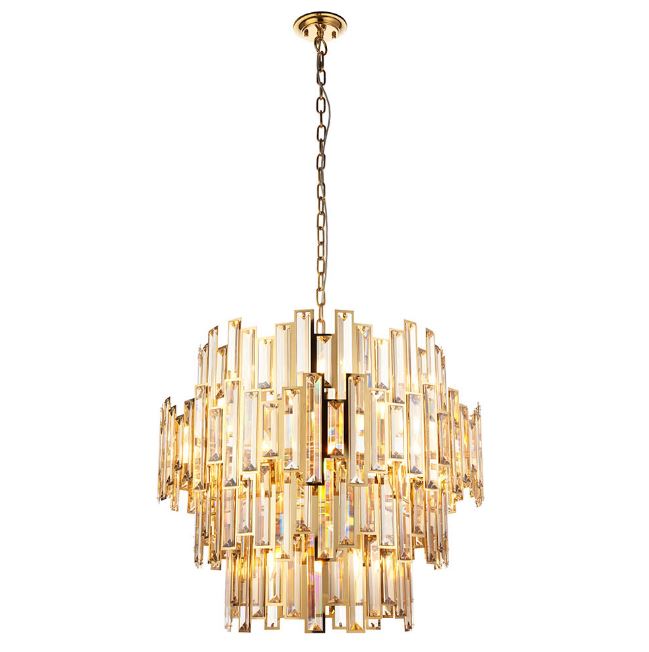 Champagne Crystal & Gold Plated Effect 15 Light Pendant