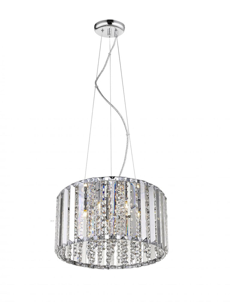 Dyer Crystal Chrome Round Ceiling Lamp