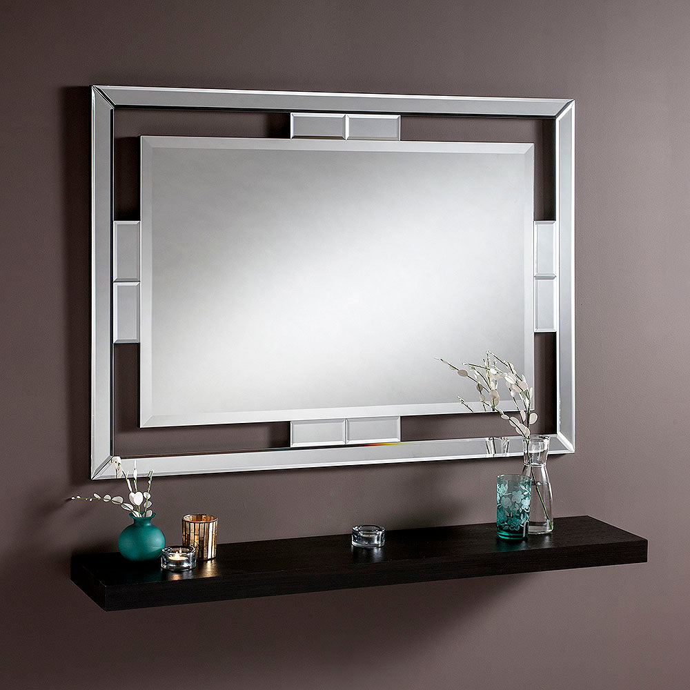 Silver Mirror Frame Wall Mirror