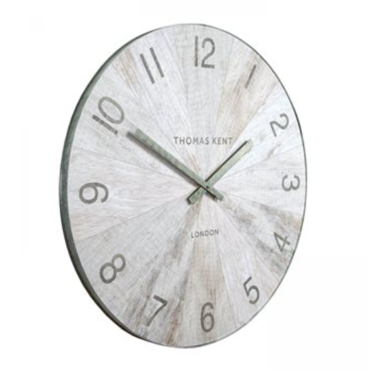 Wharf Wall Clock Pickled Oak