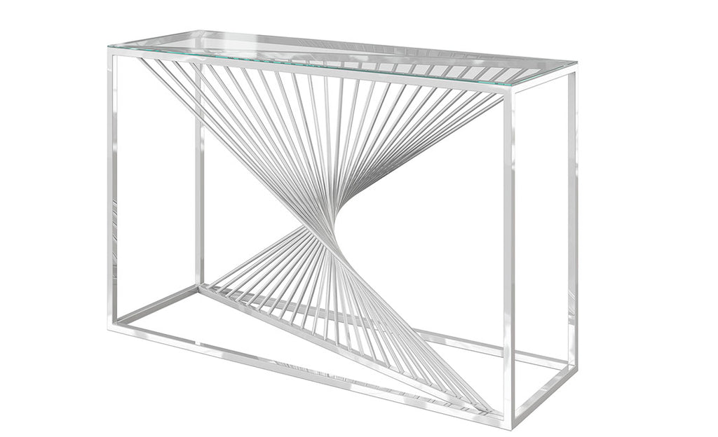 Abstract Glass Console Table