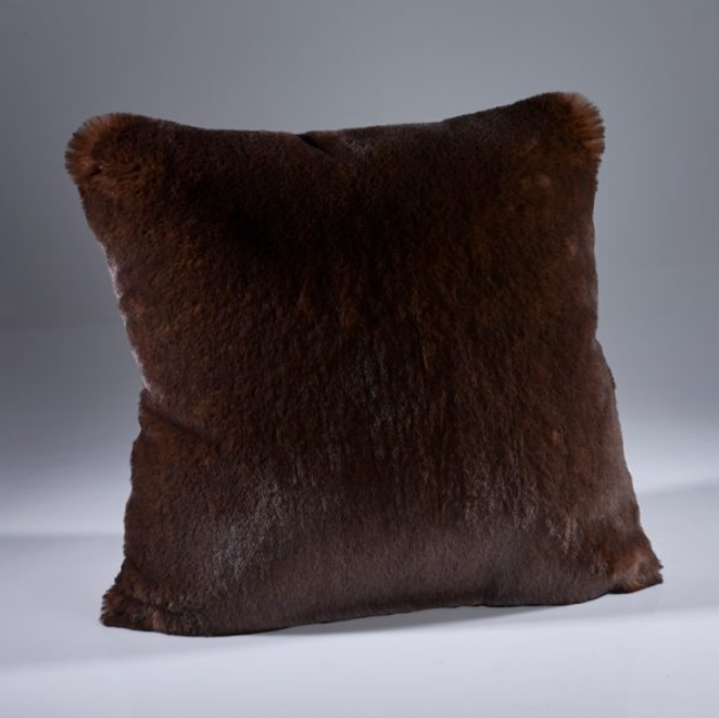 Brown Bear Faux Fur Cushion