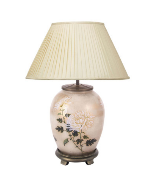 Chrysanthemum Medium Oval Table Lamp