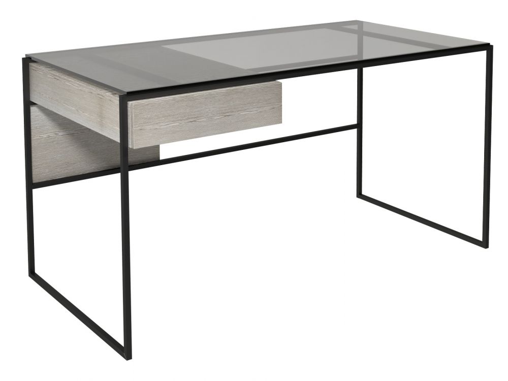 Glass Top Desk with Different Finishes