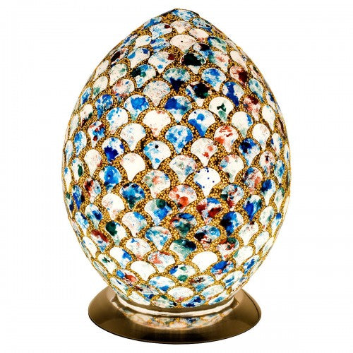Medium Mosaic Glass Egg Lamp
